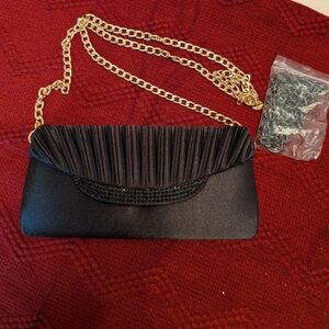NWOT Elegant Black Evening Clutch